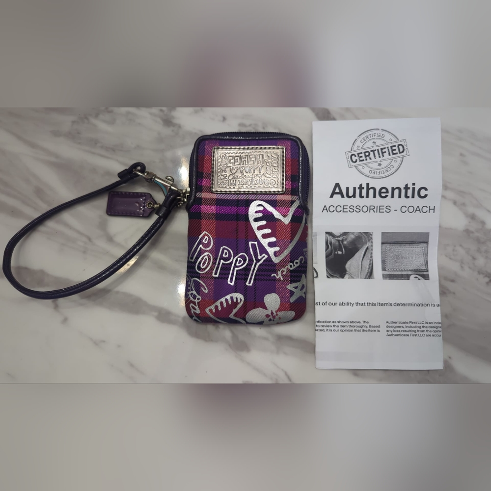 Coach Monogram Wristlet with Certificate of Authenticity